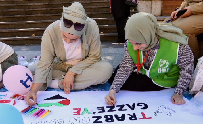 Trabzon ve Ordu'da “Filistinli Çocuklar için Çiz“ etkinliği düzenlendi