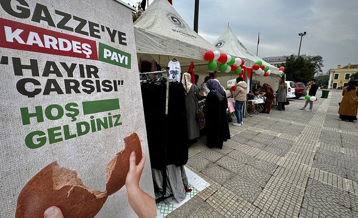 Samsun'da Gazze'ye destek için “Hayır Çarşısı“ açıldı