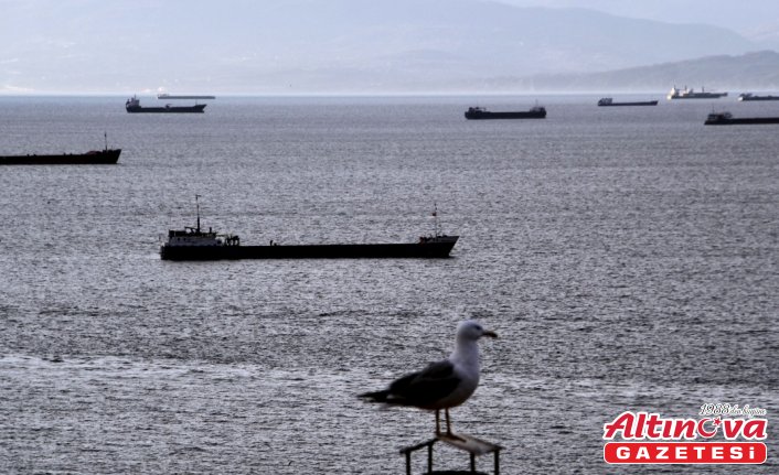 Meteorolojik uyarının ardından yük gemileri Sinop'un doğal limanına sığındı