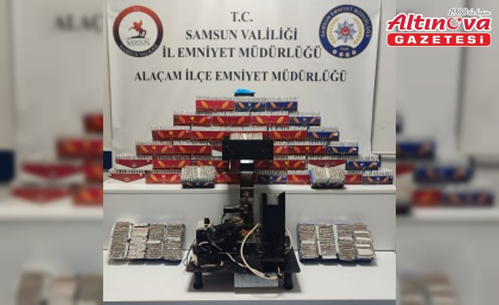 Alaçam'da 13 bin 170 makaron ele geçirildi