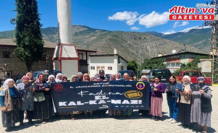 Artvin'de jandarma ekipleri şiddetle mücadele çalışmalarını sürdürüyor
