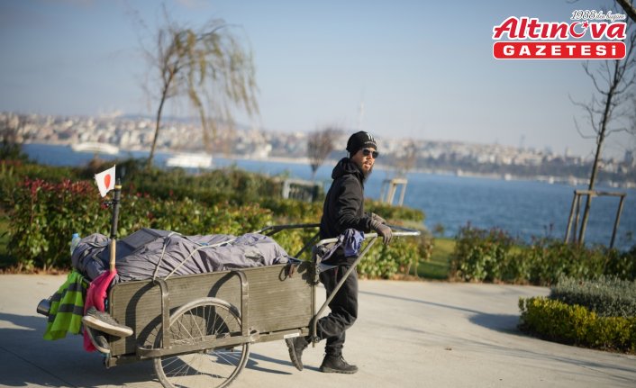 “Çekçek“ arabasıyla dünyayı dolaşan Japon gezgin, Türklerin misafirperverliğine hayran kaldı