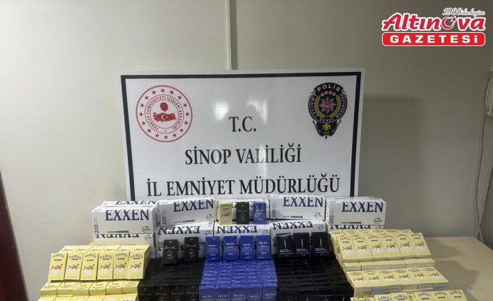 Gerze ilçesinde 15 bin 40 makaron ele geçirildi