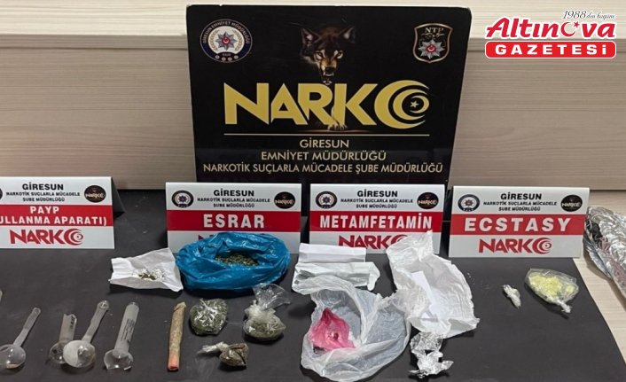 Giresun'da uyuşturucu operasyonunda yakalanan 4 şüpheli tutuklandı