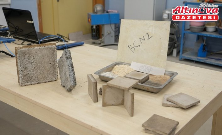 KBÜ'de elektromanyetik koruma sağlayabilen yapı malzemeleri üretildi
