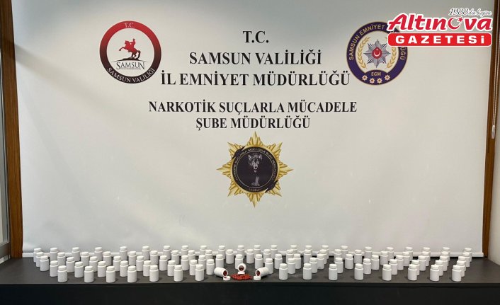Samsun'da 10 bin 230 sentetik ecza hapı ele geçirildi