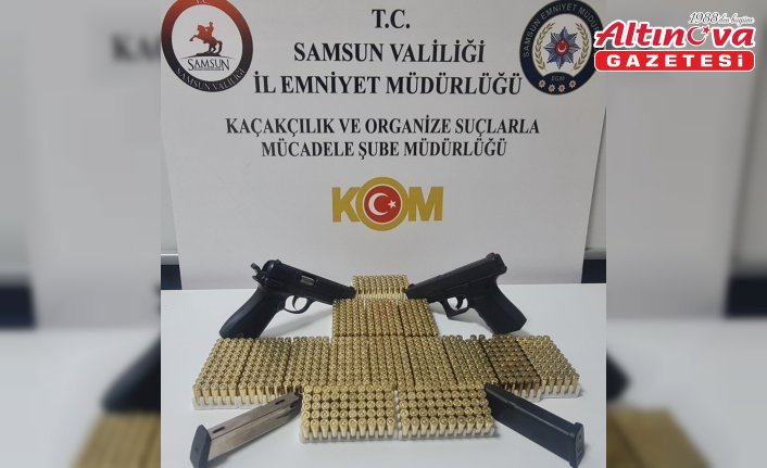 Samsun'da bir adreste 2 tabanca ele geçirildi
