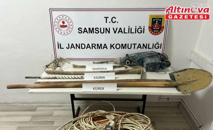 Samsun'da kaçak kazı yapan 9 kişi suçüstü yakalandı
