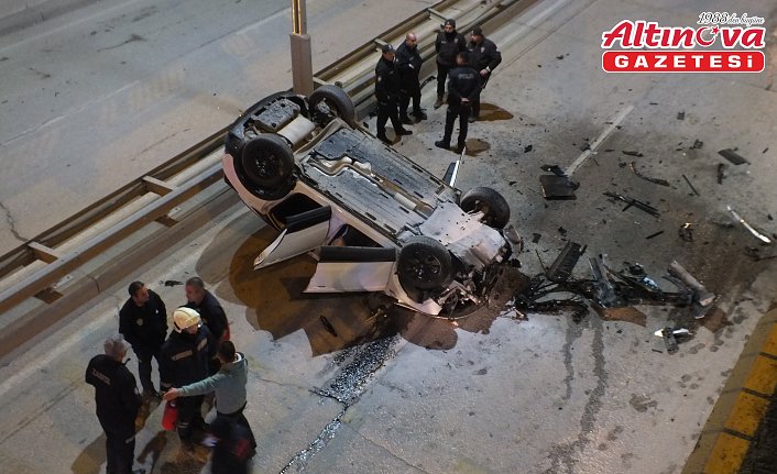 Tokat'ta alt geçide düşen otomobilin sürücüsü yaralandı