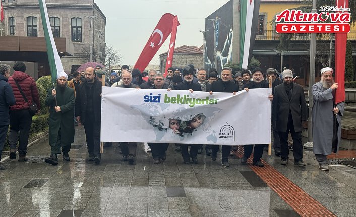 Trabzon'da Filistin'e destek yürüyüşü düzenlendi