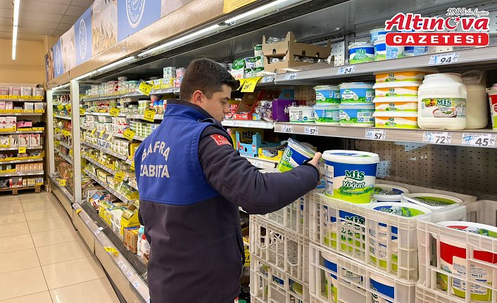 Bafra'da marketlere yönelik denetimler yapıldı