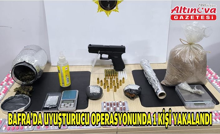 Bafra'da uyuşturucu operasyonunda 1 kişi yakalandı