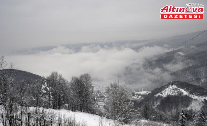 Bolu Dağı'nın etekleri sisle kaplandı