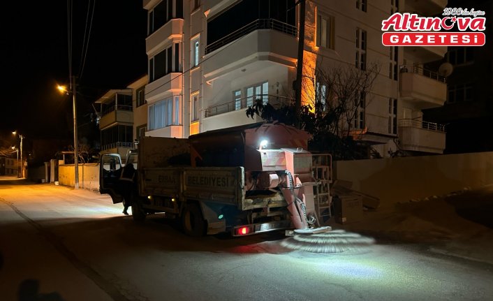 Erbaa Belediyesinden tuzlama ve solüsyon çalışması