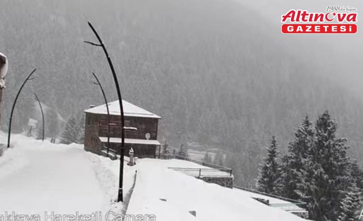 Giresun'un yüksek kesimlerinde kar etkili oldu