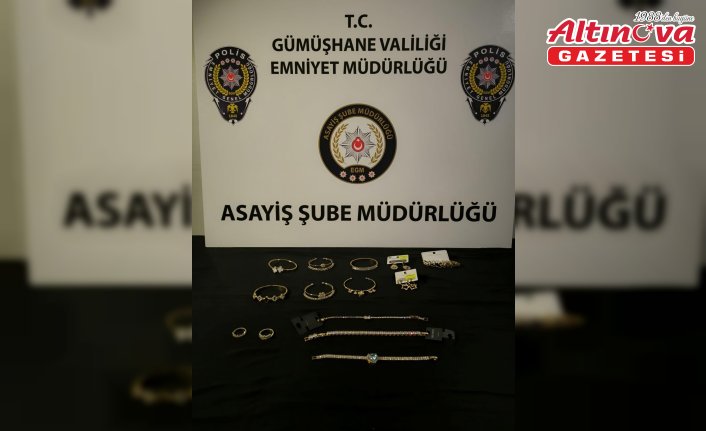 Gümüşhane'de hırsızlık yaptığı belirlenen şüpheli gözaltına alındı