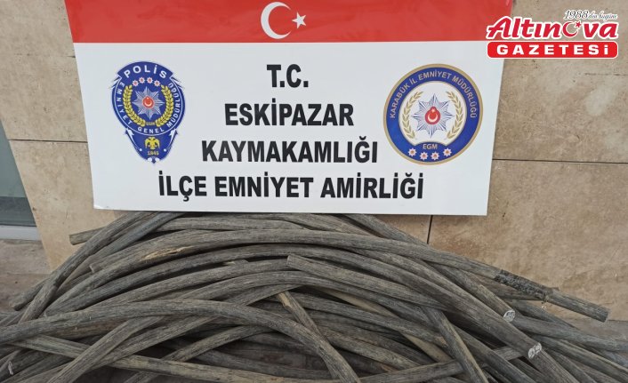 Karabük'te kablo hırsızlığı yapan 4 zanlı tutuklandı