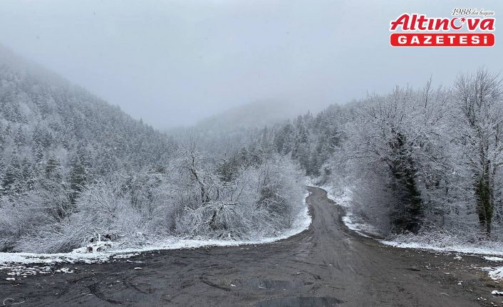 Karabük'ün yüksek kesimlerinde kar etkili oluyor