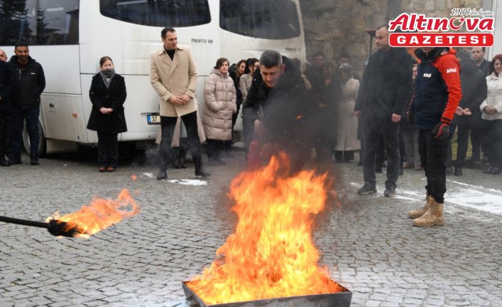 Kastamonu'da Valilik personeline  yangın farkındalık eğitimi verildi