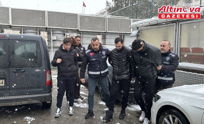 Samsun merkezli dolandırıcılık operasyonunda yakalanan 4 şüpheli adliyede