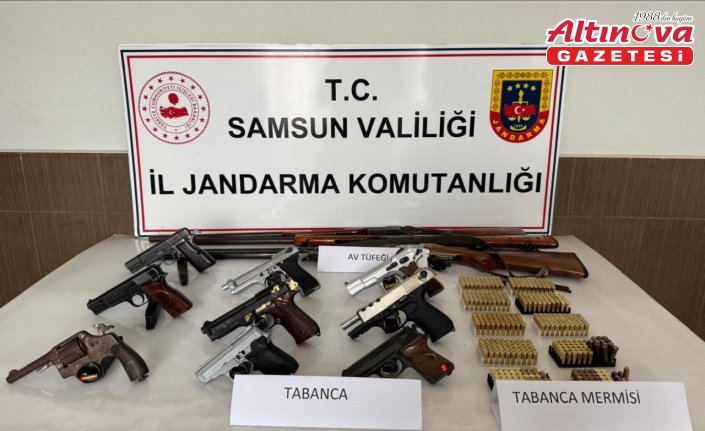 Samsun'da kaçak silah ticareti operasyonunda 4 zanlı yakalandı