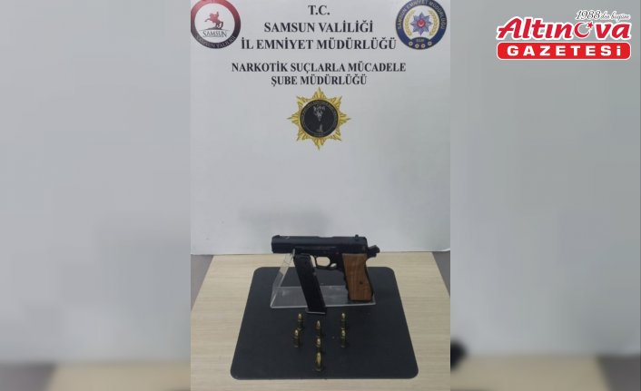 Bafra'da ruhsatsız silah bulunduran şüpheli tutuklandı