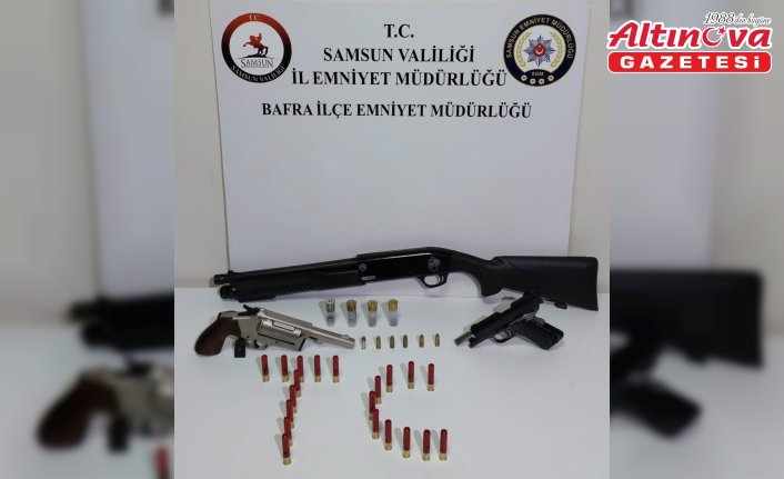 Bafra'da silah ve uyuşturucu operasyonunda 1 şüpheli yakalandı