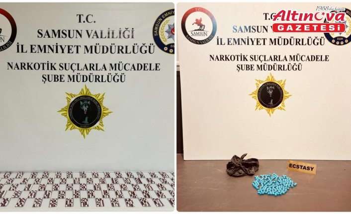 Samsun'da uyuşturucu operasyonunda 2 kişi gözaltına alındı