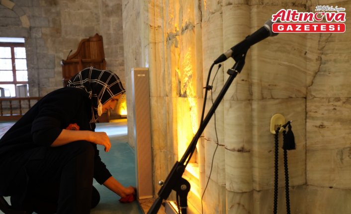 Tokat Belediyesince ramazan öncesi camilerde temizlik çalışması yapılıyor