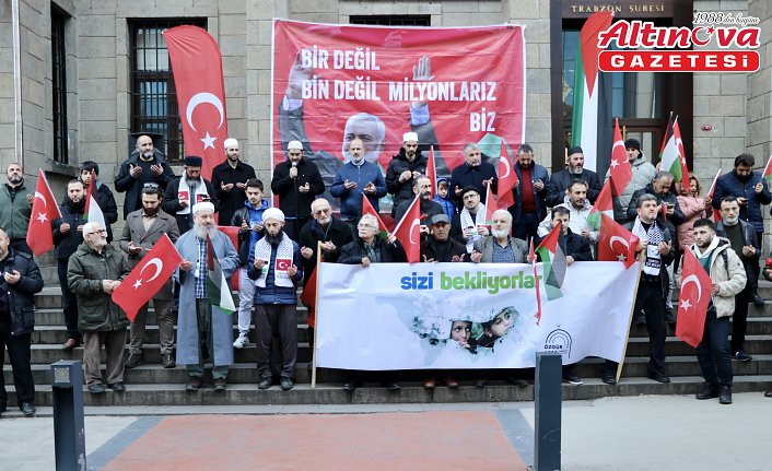 Trabzon ve Ordu'da Filistin'e destek yürüyüşü düzenlendi