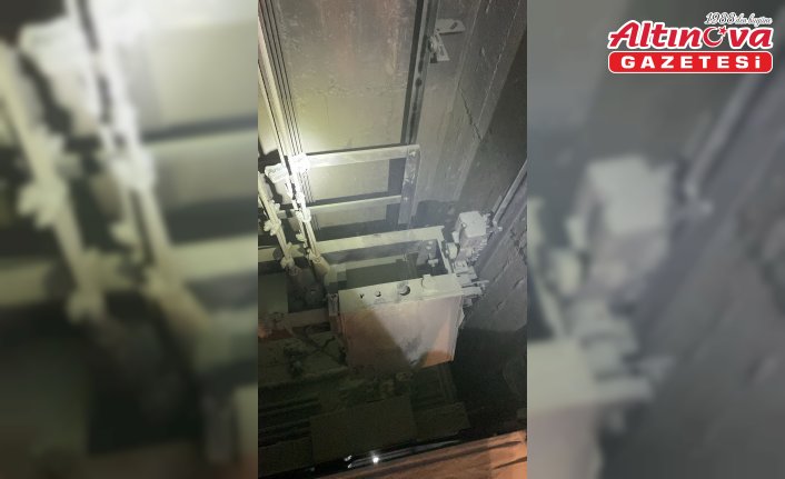 Trabzon'da asansörde çıkan yangın hasara neden oldu