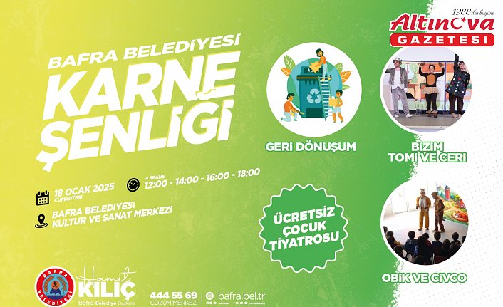 BAFRA BELEDİYESİ’NDEN KARNE ŞENLİĞİ