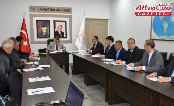 Boyabat'ta OSB Müteşebbis Heyeti toplantısı yapıldı