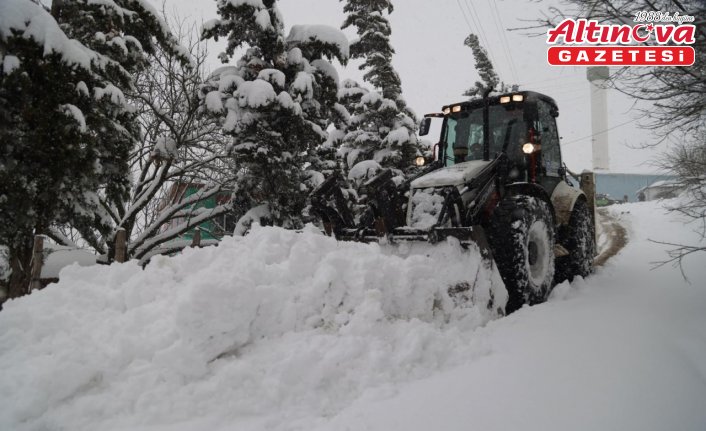 Canik Belediyesi’nden kar yağışına anında müdahale
