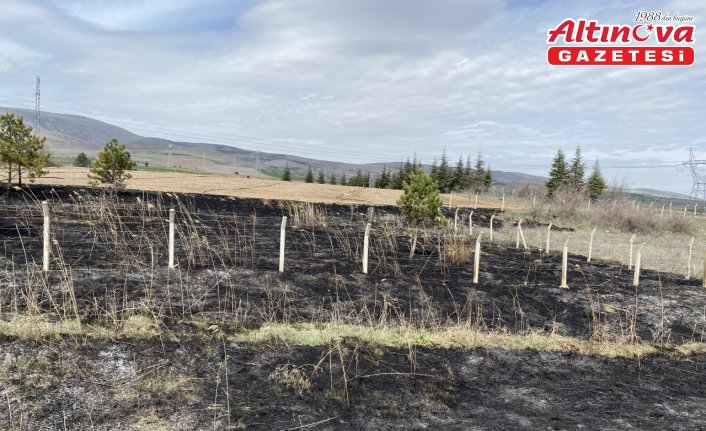 Çorum'da çıkan örtü yangını söndürüldü