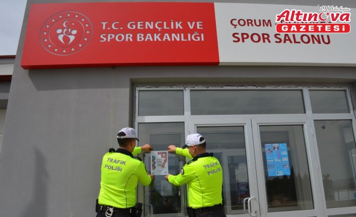 Dodurga'da motosiklet sürücüleri bilgilendirildi