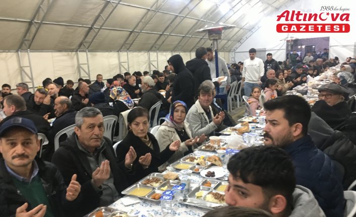 Espiye Belediyesi'nin ramazan çadırında ilk iftar yapıldı