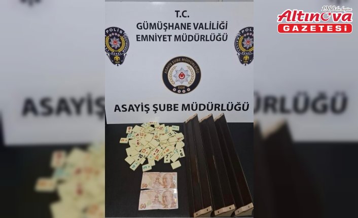 Gümüşhane'de kumar oynayan 4 kişiye 36 bin lira ceza