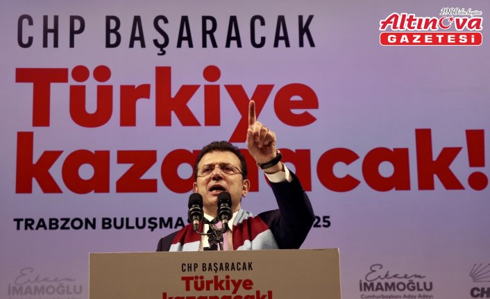 İstanbul Büyükşehir Belediye Başkanı İmamoğlu, Trabzon'da partililerle bir araya geldi