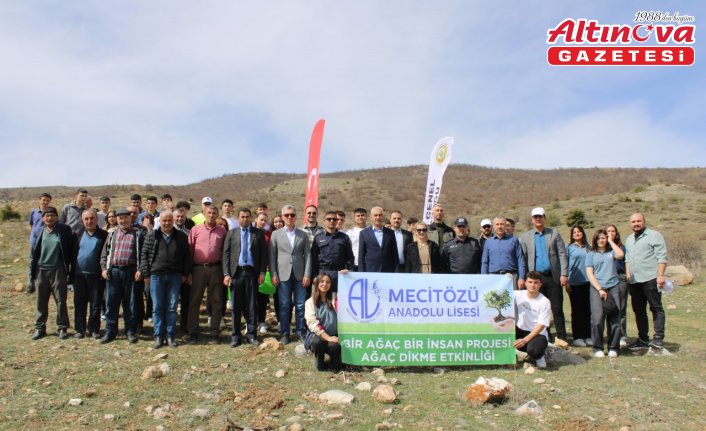 Mecitözü'nde 100 fidan toprakla buluştu