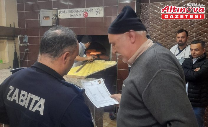 Of'ta zabıta ekipleri fırınları denetledi