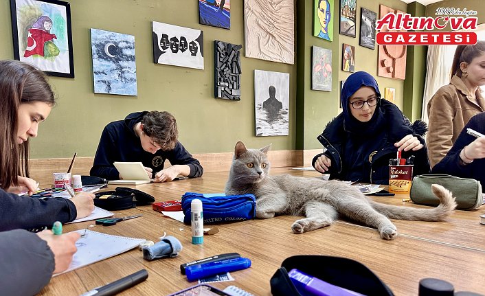 Okulun yakınında bulunan “Picasso“, resim atölyesindeki derslere renk katıyor