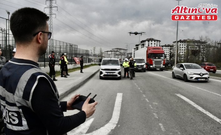 Ordu'da Ramazan Bayramı öncesi dron destekli trafik denetimi yapıldı