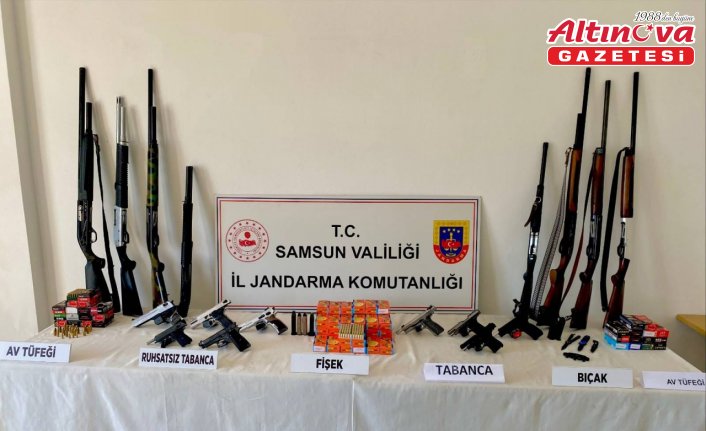 Samsun'da kaçak silah ticareti operasyonunda 8 zanlı yakalandı