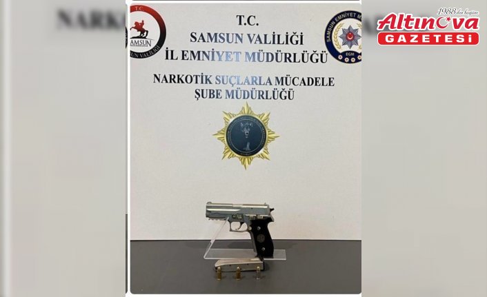 Samsun'da ruhsatsız silahla mücadelede şüpheli yakalandı
