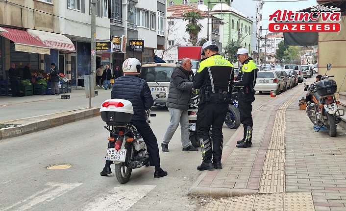 Termed'de motosiklet sürücülerine yönelik denetim yapıldı