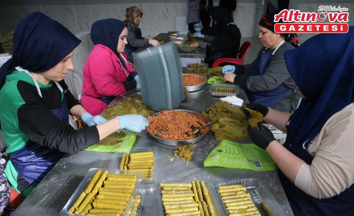 Tokat'ın coğrafi işaretli yaprağından yapılan sarmalar Avrupa'ya ihraç ediliyor