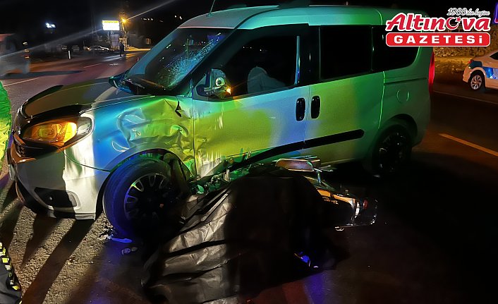 Zonguldak'ta hafif ticari araçla çarpışan motosikletin sürücüsü öldü