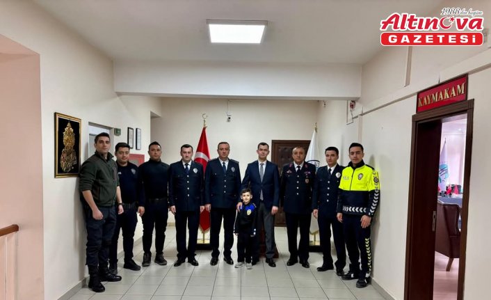 Bayat Kaymakamı Yüce, polisleri kabul etti