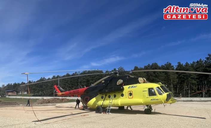 Bolu'da yangın söndürme helikopteri konuşlandırıldı